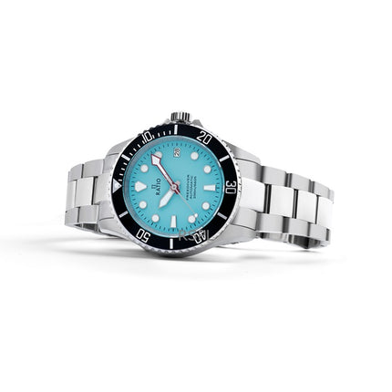 Montre homme Ratio FreeDiver Sapphire en acier inoxydable avec cadran bleu glacier automatique RTF042 200M (C