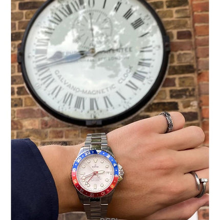 Montre pour hommes Ratio FreeDiver GMT série saphir acier inoxydable cadran blanc bleu rouge lunette Pepsi automatique RTF061 20