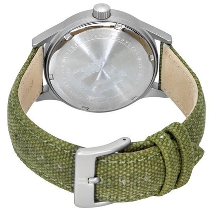 Montre de terrain pour homme Ratio Quest avec bracelet en toile saphir et cadran vert kaki à quartz RTQ029 100M Édition Lewis et