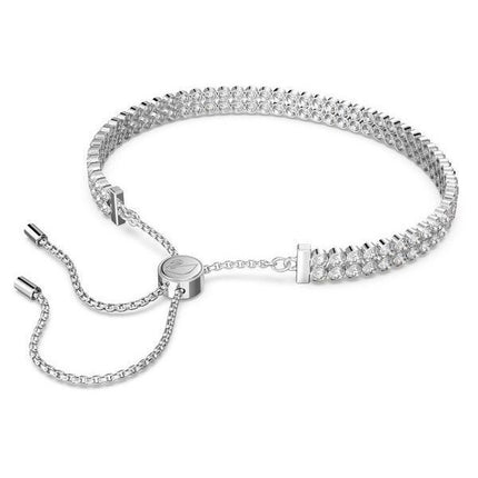 Bracelet de tennis Swarovski Matrix en cristaux transparents et plaqué rhodium 5221397 pour femme