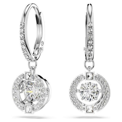 Boucles d&#39,oreilles pendantes Swarovski Una en plaqué rhodium et zircone 5504652 pour femme