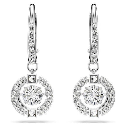 Boucles d&#39,oreilles pendantes Swarovski Una en plaqué rhodium et zircone 5504652 pour femme