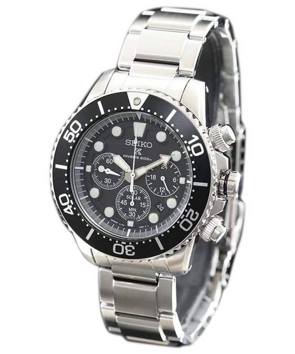 Seiko Prospex Scuba Diver SBDL047 Japon fait montre chronographe solaire 200M masculin
