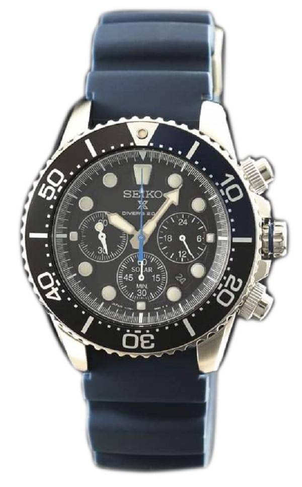 Seiko Prospex SBDL049 Scuba Diver 200M chronographe solaire montre homme