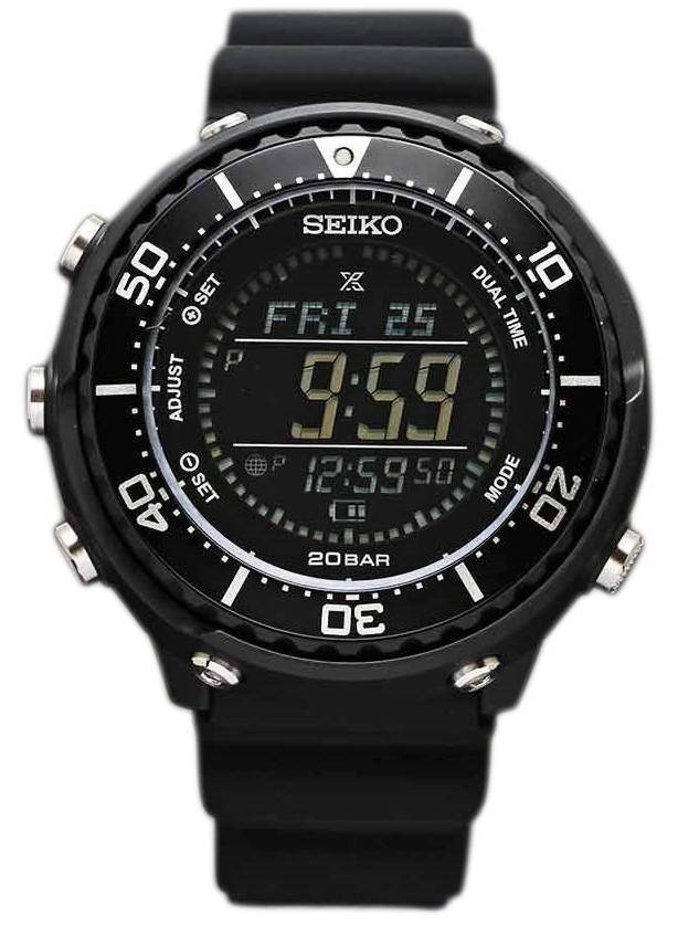 Watch Seiko Prospex SBEP001 Fieldmaster minuscules Dual Time solaire 200M hommes