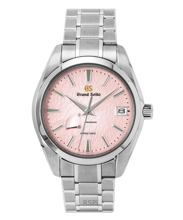 Montre homme Grand Seiko Heritage édition limitée 20e anniversaire, cadran rose en titane, automatique, SBGA497G, 100 m