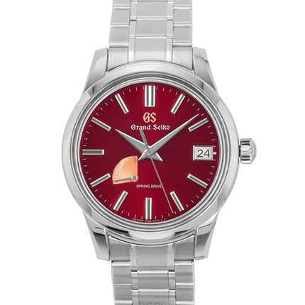 Montre homme Grand Seiko Elegance édition limitée 20e anniversaire, cadran rouge en acier inoxydable, automatique, SBGA499G, 100 m