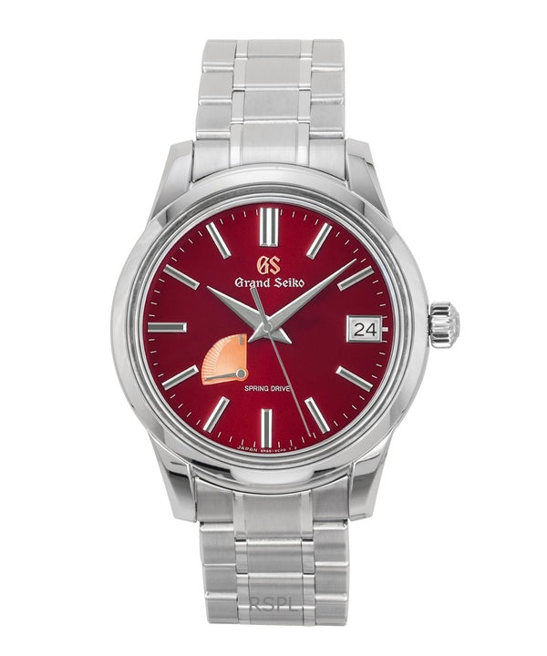 Montre homme Grand Seiko Elegance édition limitée 20e anniversaire, cadran rouge en acier inoxydable, automatique, SBGA499G, 100 m