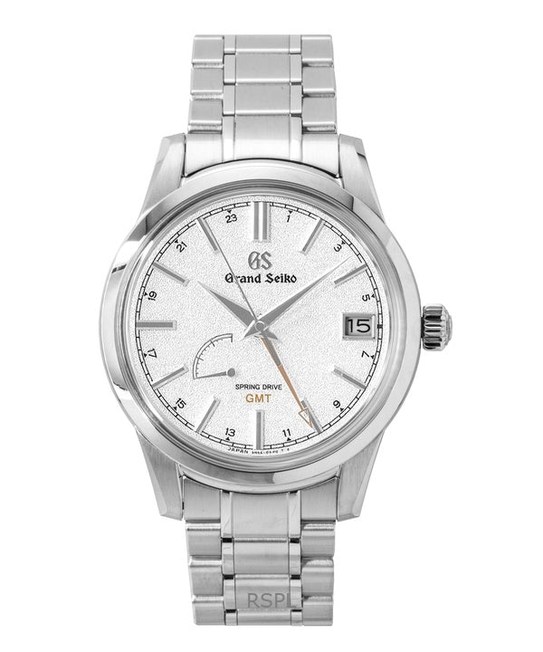 Montre homme Grand Seiko Elegance GMT en acier inoxydable, cadran argenté, automatique, SBGE269G, 100 m