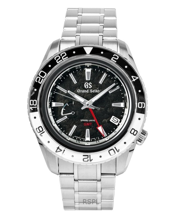 Montre homme Grand Seiko Sport GMT en acier inoxydable, cadran noir, automatique, SBGE277G, 100 m