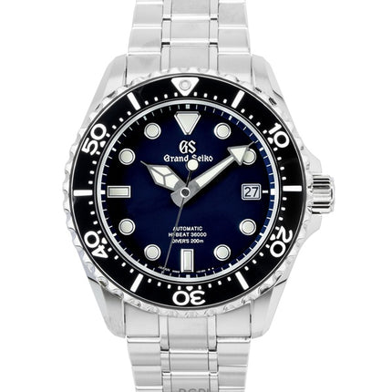 Montre de plongée automatique Grand Seiko Sport Hi-Beat pour homme, cadran bleu foncé, acier inoxydable, SBGH289G, 200 m