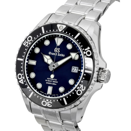 Montre de plongée automatique Grand Seiko Sport Hi-Beat pour homme, cadran bleu foncé, acier inoxydable, SBGH289G, 200 m