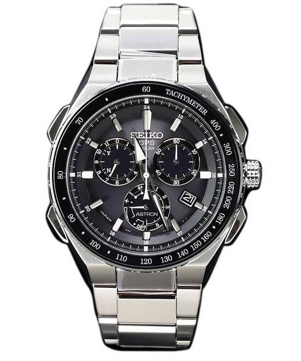 Montre Seiko Astron SBXB129 GPS Titanium Solar Power réserve chronographe hommes