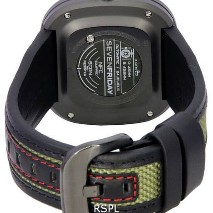 Montre pour homme Sevenfriday T-Series Green Tiger Skeleton Dial automatique T3/04 SF-T3-04