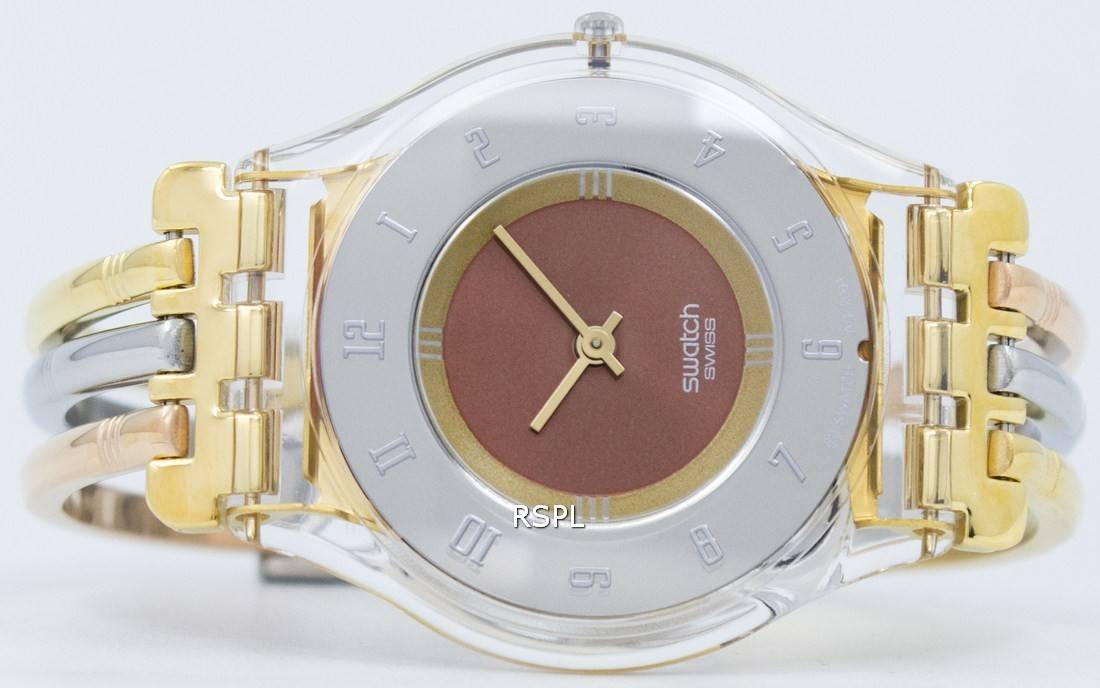 Montre Swatch Skin Tri or Quartz SFK240B féminin –