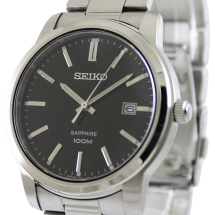 Montre Seiko Quartz cadran noir saphir SGEH05P1 SGEH05P masculin