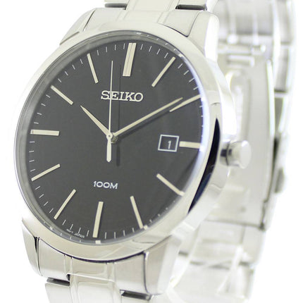 Montre Seiko Quartz cadran noir SGEH09P1 SGEH09P masculin