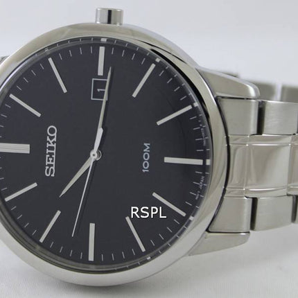 Montre Seiko Quartz cadran noir SGEH09P1 SGEH09P masculin
