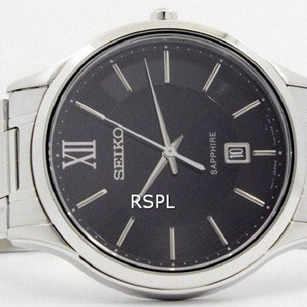 Watch Seiko Quartz verre saphir Dial SGEH53P1 SGEH53P hommes du Black