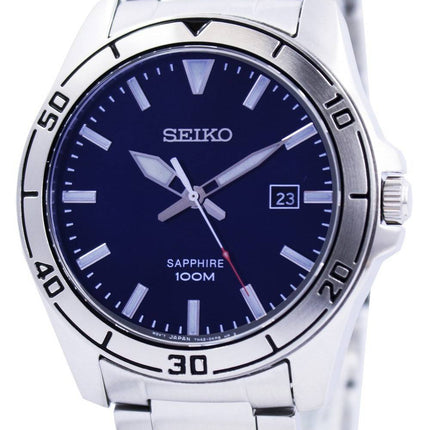 Montre Seiko Quartz verre saphir cadran bleu SGEH61 SGEH61P1 SGEH61P homme