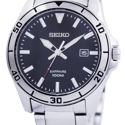 Montre Seiko Quartz verre saphir Dial SGEH63 SGEH63P1 SGEH63P hommes du Black