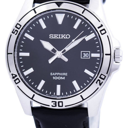 Montre Seiko Quartz verre saphir Dial SGEH65 SGEH65P1 SGEH65P hommes du Black