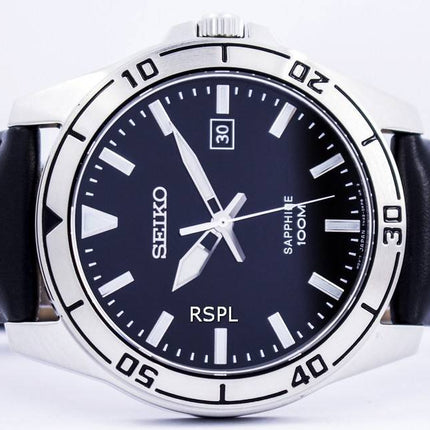 Montre Seiko Quartz verre saphir Dial SGEH65 SGEH65P1 SGEH65P hommes du Black