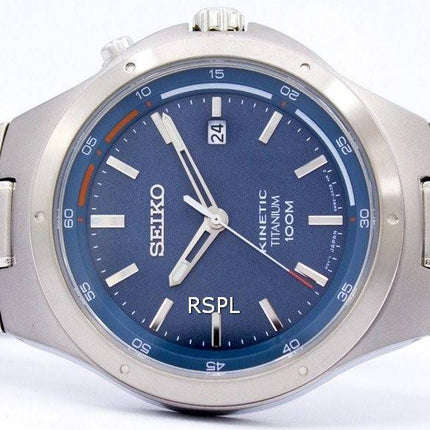 Montre Seiko Kinetic titane puissance réserve SKA711 SKA711P1 SKA711P hommes