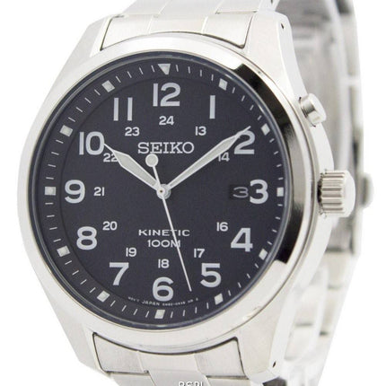 Montre Seiko Kinetic cadran noir 100M SKA721P1 SKA721P hommes