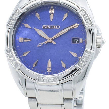 Seiko Classic SKK881P SKK881P1 SKK881 Montre à quartz avec accents de diamants