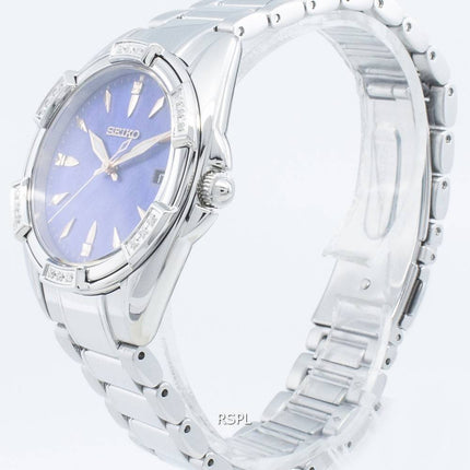 Seiko Classic SKK881P SKK881P1 SKK881 Montre à quartz avec accents de diamants