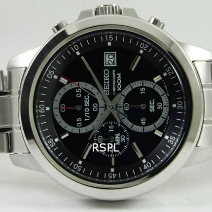 Seiko chronographe Quartz cadran noir SKS445P1 SKS445P SKS445