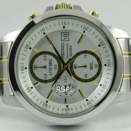 Seiko chronographe Quartz deux ton SKS447P1 SKS447P SKS447