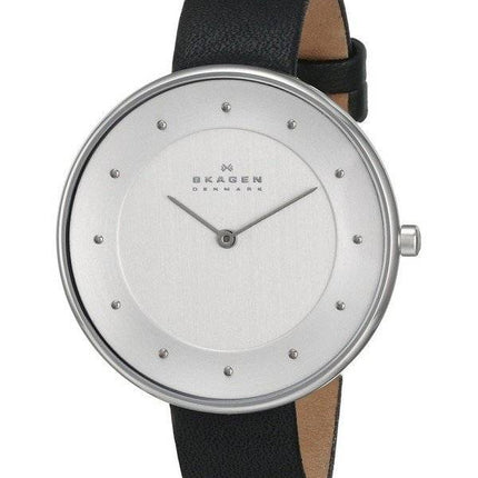 Skagen Gitte cadran blanc cuir noir SKW2232 Women Watch