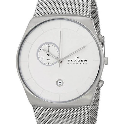 Skagen Havene Chronographe Quartz cadran argenté SKW6071 montre homme