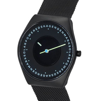 Skagen Grenen Solar Halo Midnight Acier Inoxydable Mesh Cadran Noir SKW6874 Montre Homme