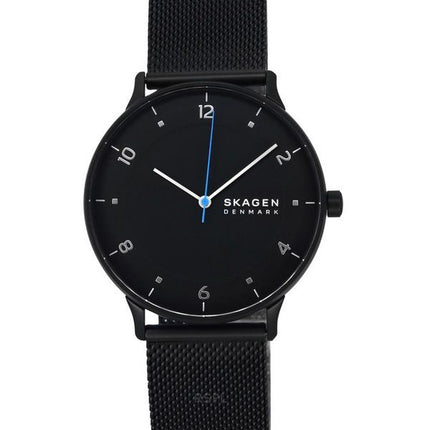 Montre pour homme Skagen Riis Midnight en acier inoxydable avec cadran noir et quartz SKW6886