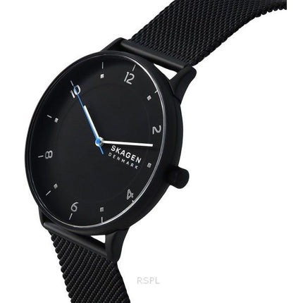 Montre pour homme Skagen Riis Midnight en acier inoxydable avec cadran noir et quartz SKW6886