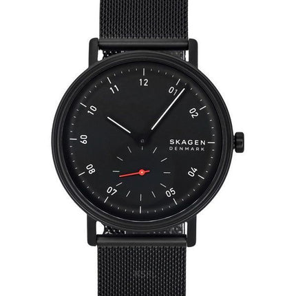 Montre pour homme Skagen Kuppel en acier inoxydable avec cadran noir et quartz SKW6892