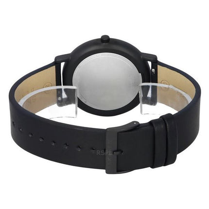 Montre pour homme Skagen Signatur avec bracelet en cuir et cadran noir SKW6902