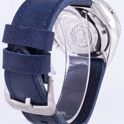 200M Japon Seiko automatique SKX007J1-LS13 Diver fait en cuir bleu bracelet montre homme