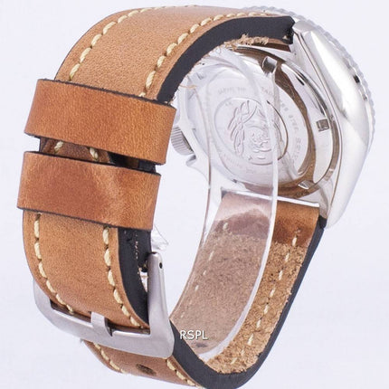 200M Japon Seiko automatique SKX007J1-LS17 Diver fait en cuir marron bracelet montre homme