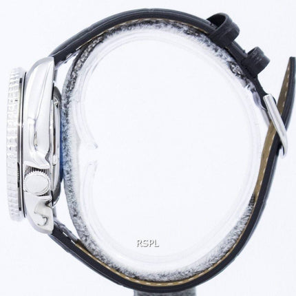 Watch Ratio en cuir noir SKX007J1-LS6 200M hommes Seiko automatique montre de plongée
