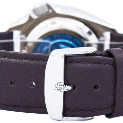 Watch Ratio en cuir marron foncé SKX007J1-LS11 200M hommes Seiko automatique montre de plongée