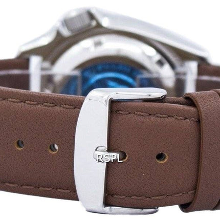 Watch Ratio en cuir brun SKX007J1-LS12 200M hommes Seiko automatique montre de plongée