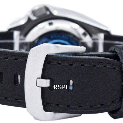 Watch Ratio en cuir noir SKX007J1-LS8 200M hommes Seiko automatique montre de plongée