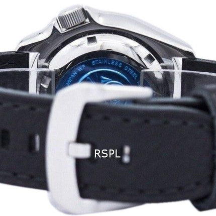 Watch Ratio en cuir noir SKX007J1-LS8 200M hommes Seiko automatique montre de plongée