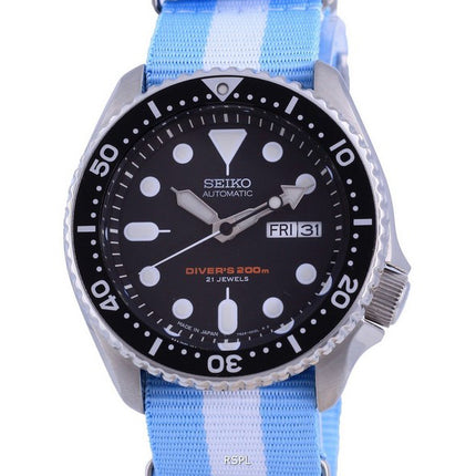 Montre pour homme Seiko Automatic Diver's Japan Made Polyester SKX007J1-var-NATO24 200M