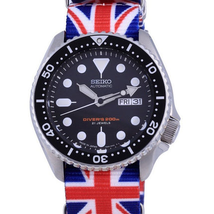 Montre pour homme Seiko Automatic Diver's Japan Made Polyester SKX007J1-var-NATO28 200M