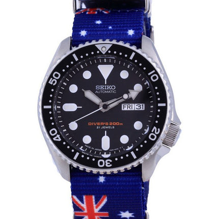 Montre pour homme Seiko Automatic Diver's Japan Made Polyester SKX007J1-var-NATO30 200M